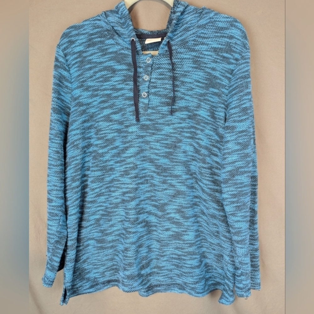 Blue Patterned Women's Hoodie